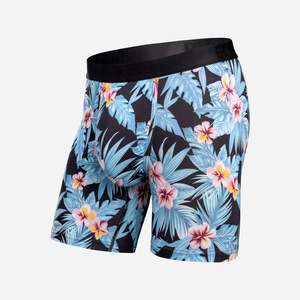 Prints: Classic Icon Boxer Brief: Vintage Hawaii - Fog