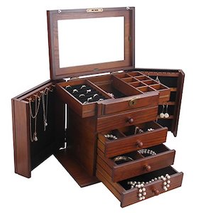 Accessories: Extra Large Wooden Jewellery Box