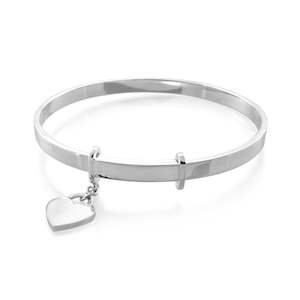 EXPANDABLE BANGLE WITH HEART/STAR CHARM
