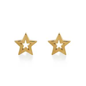 Luxe Gold: Star Wishing Studs - Yellow Gold Vermeil