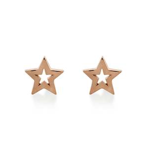 Luxe Gold: Star Wish Studs Rose Gold Vermeil