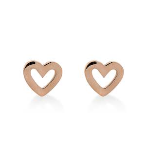 Luxe Gold: LOVE WISHING STUDS - ROSE GOLD VERMEIL