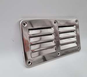 Louvre Vent 218 x 120 mm stainless steel german