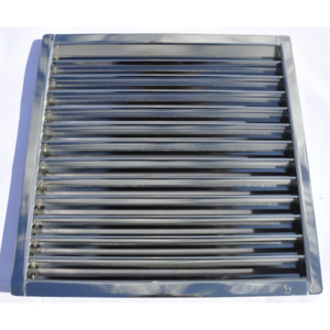 German Stainless Steel: Vent Fan Louvre  450 x 452 mm solid s/s