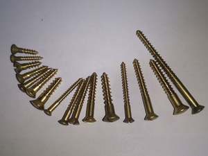 Export: Woodscrew Brass Countersunk Raised head slotted drive