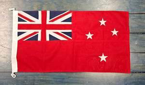 Flag NZ Red Ensign Sewn Vessel Flag Half Yard and 1 Yard