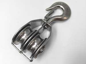 Pulley Block Stainless Double with Hook