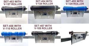 KEEL ROLLERS-300MM  POLYURETHANE ROLLER WITH BRACKET + 2 X END CAPS +19MM HEX BOLT