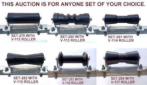 Rubber Rollers: 200MM POLYURETHANE ROLLER WITH 'T' BRACKET & 16MM SHAFT.