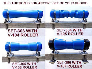 KEEL ROLLER- 200MM POLYETHYLENE ROLLERS WITH 'T' BRACKET TO SUIT 19MM &hellip;