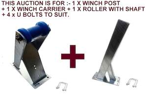 Coupler Winches Winch Post Bearing Buddy: WINCH POST(100MM X 100MM) + WINCH CARRIER + SNUB FOR BOAT TRAILERS FOR MEDIUM TO LARHE BOATS.