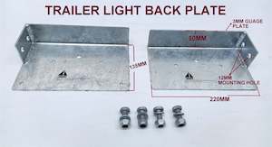 Led Lights Fish Plates U Bolt: Boat Trailer Light Back Plates With Bolts & Nuts