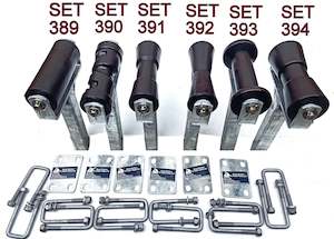 Polyurethane Rollers: KEEL ROLLER-WITH 16MM SHAFT & 'T' STEM BRACKET.