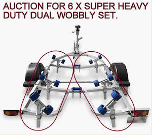 WOBBLE ROLLER-DUAL X 6 SET-SUPER HEAVY DUTY FOR BOAT TRAILERS