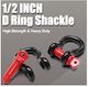 D-RING SHANK x 2 FOR BOATS TRAILERS/UTV/ATV VEHICLES-HEAVY DUTY 2TON