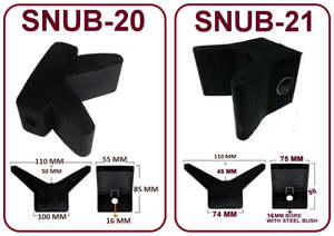 Rubber Rollers: SNUB/V-BLOCK -20 OR -21 FOR BOAT TRAILERS MADE FROM NATURAL RUBBER