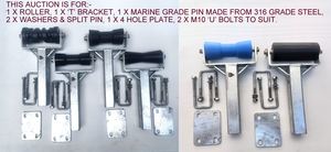 KEEL ROLLER POLYURETHANE -150MM TO 160MM WITH 'T' BRACKET FOR BOAT TRAILERS