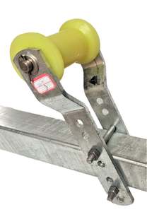 Polyethylene Rollers: ADJUSTABLE KEEL ROLLER BRACKET ASSEMBLY WITH 125MM THERMAL-PLASTICIZED RUBBER