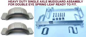 Single Axle Heavy Duty Mudguard Assembly For Double Eye Spring Leaf Ready To Fit&hellip;