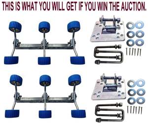 Wobble Rollers Assembly: BOAT TRAILER HEAVY DUTY WOBBLE ROLLER SET-2 SET OF 3 WITH FIXED HEIGHT