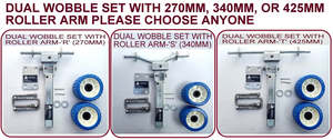 Wobble Roller Dual  Assembly With Blue Wobble Roller For Boat Trailers