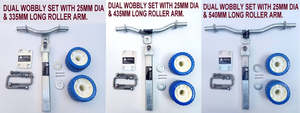 Dual Super Heavy-duty Assembly With Blue Wobble Roller For Boat Trailers