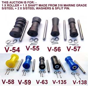 Polyurethane Rollers: KEEL ROLLER WITH SHAFT.