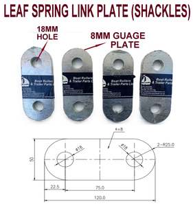 TRAILER LEAF SPRING SHACKLE GALVANISED X 4
