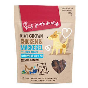 Products: Yours Droolly: Chicken & Mackerel Puppy Dog Treats 220g