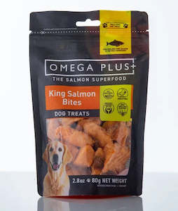 Bones Chews Treats: Omega Plus - King Salmon Bites Dog 80gram
