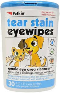 Petkin Tear Stain Eye Wipes 30pk