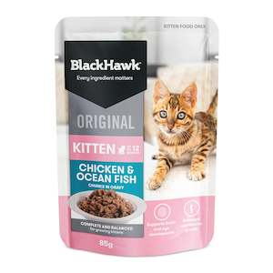 BlackHawk: Kitten Original Chicken, Fish, Gravy Pouch
