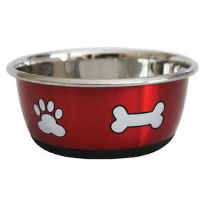 Equipment: Durabolz: Paw & Bone Metallic Red Bowl