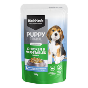 BlackHawk Puppy Wet - Chicken and Vegetable Sml Breed Pouch 85grm
