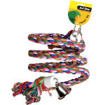 AviOne: Parrot Toy Rope Twister With Bell 50cm