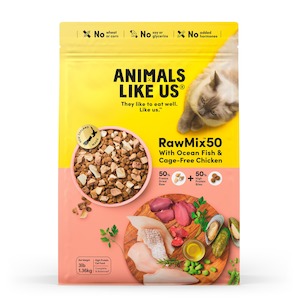 Can Pouch Freeze Dried: Animals Like Us: CAT RawMix50 with Fish/Chicken 1.36kg
