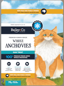 Bailey Co: Bailey: Whole Anchovies Cat Treat