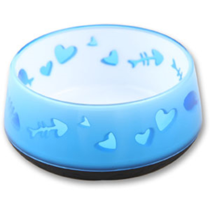 Feeding Bowls: AFP Cat Love Bowl - Blue