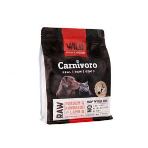 Raw Food: Carnivoro Wild Possum, Kangaroo, Lamb & Tripe 1kg