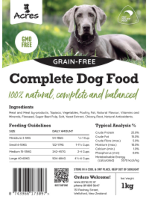 Acres - Complete Dog Grain Free - 1kg
