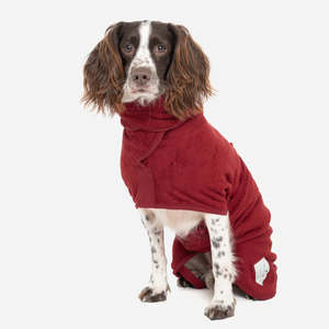RUFF&TUMBLE: Dog Drying Coat Rosehip Red