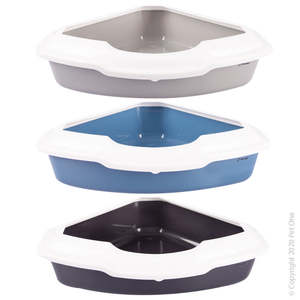 PetOne Litter Tray Large - Corner Fit  42cmx56cmx14cm