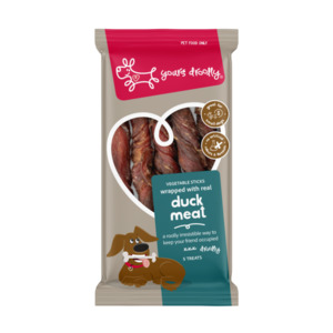 Yours Droolly: Duck Wrap Sticks Small 5pk