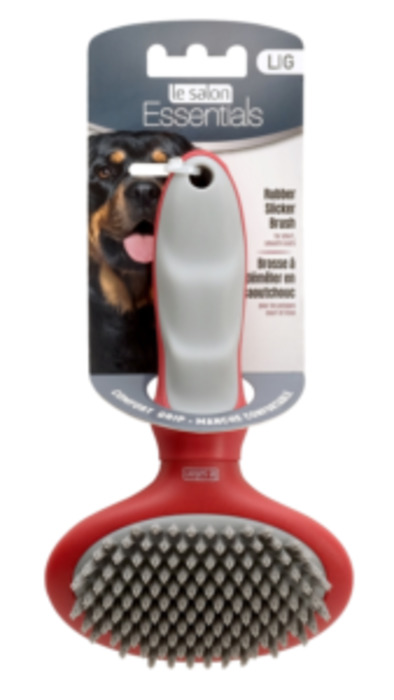 Dogs: Le - Salon Essentials  Dog Rubber Slicker Brush - Large