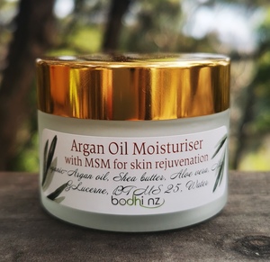 Products: Argan Moisturiser (with MSM) 50gm Bodhi Natural