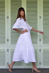 Dress: Humidity - Ambrosia Midi Dress // White