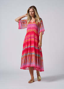 Loobies Story: Loobie's Story - Rosita Midi Dress // Rouge Multi