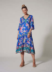 Loobies Story: Loobie's Story - La Fiesta Dress // Corfu Blue Multi