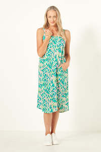 Lemon Tree - Maddie Dress // Teal Print