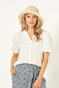Lemon Tree - Celia Top // White